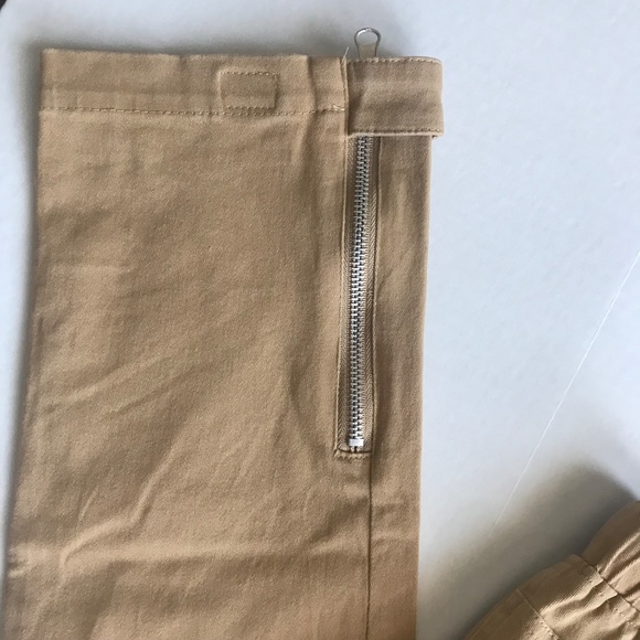 American Stitch Zipper Cotton Joggers | S | Khaki - Picture 6 of 9